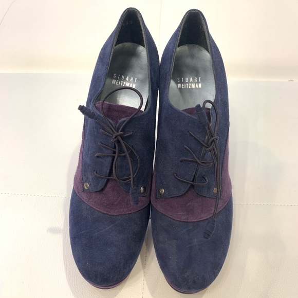 STUART WEITZMAN Two Tone Suede Booties Sz 10
